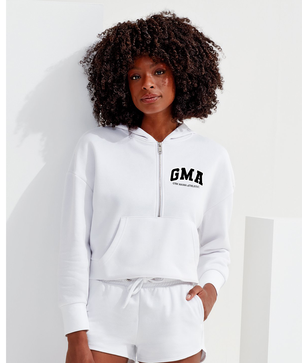 Gym Mama Athletic Varsity Half Zip Hoody