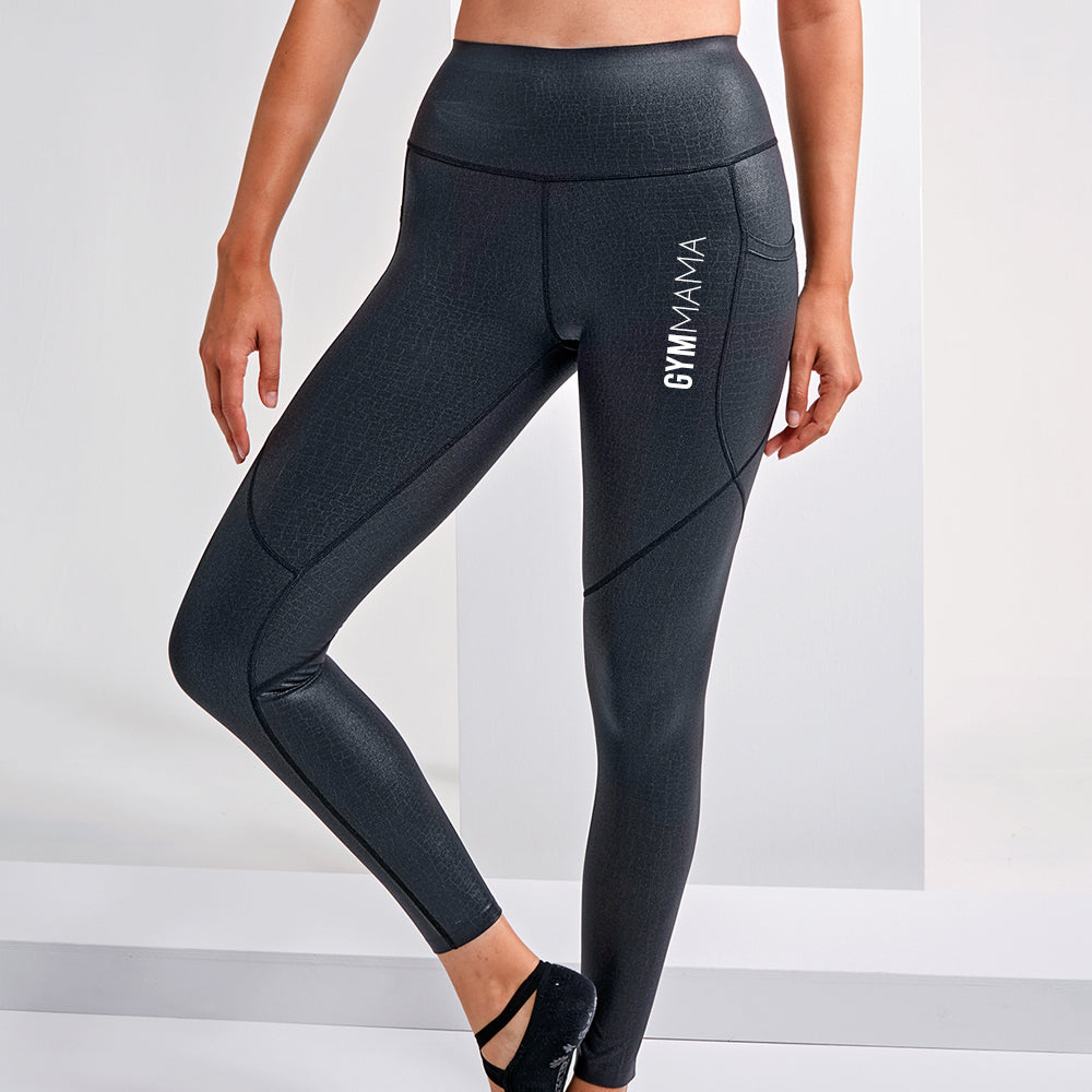 Black embossed leggings hotsell